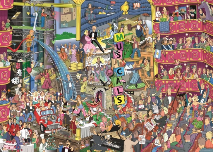 HEYE Puzzle Najboljši muzikali 1000 koščkov