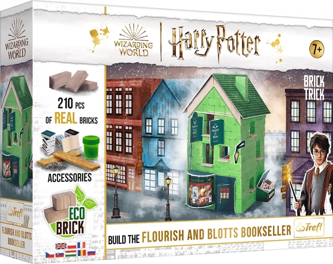 Konstrukcijski set BRICK TRICK HARRY POTTER – Knjigarna Krucánky in Kaňoury, 210 delov
