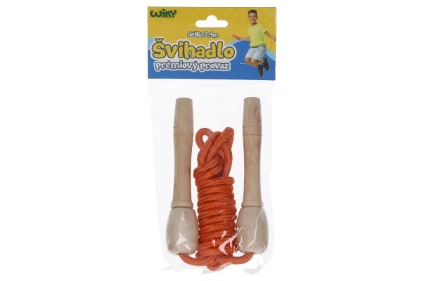 Preskočna vrv 240 cm lesena - češka embalaža