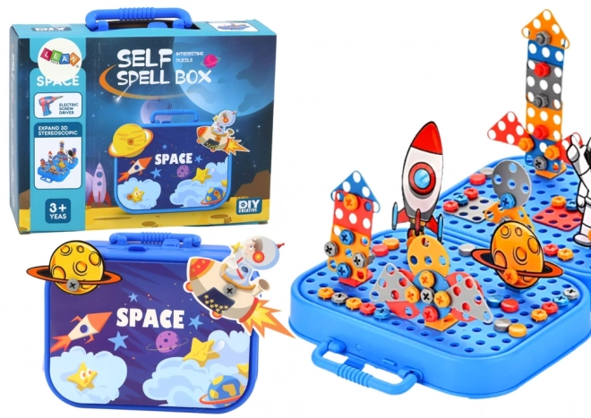 Set za sestavljanje Kosmos s kovčkom in vrtalnikom 228 delov