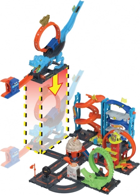 Hot Wheels City zanka T-Rexa – kaskaderska steza z avtomobilčkom