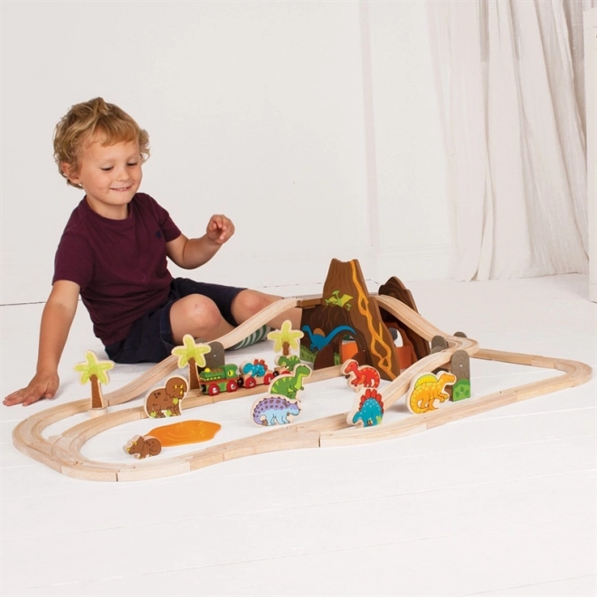 Bigjigs Rail Lesena železniška proga dinosavri
