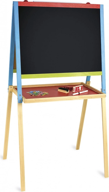 Lesena multiaktivna tabla 56 × 43 cm s priborom