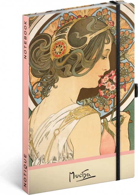 notique zvezek alfons mucha – jeglič, pikčast 13 × 21 cm