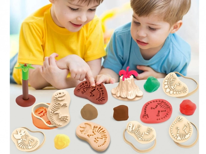Plastelinasti set dinozavri