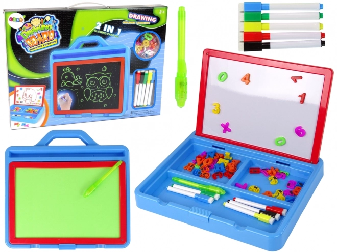 Magnetna risalna tabla Glowing Paint 2v1