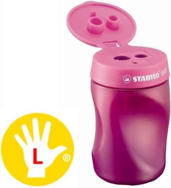Stabilo EASYsharpener šilček za levičarje rožnat