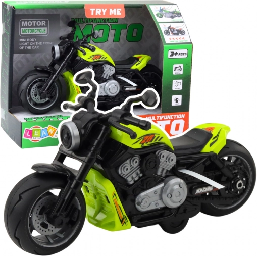 Zelena motoristična igrača z učinki