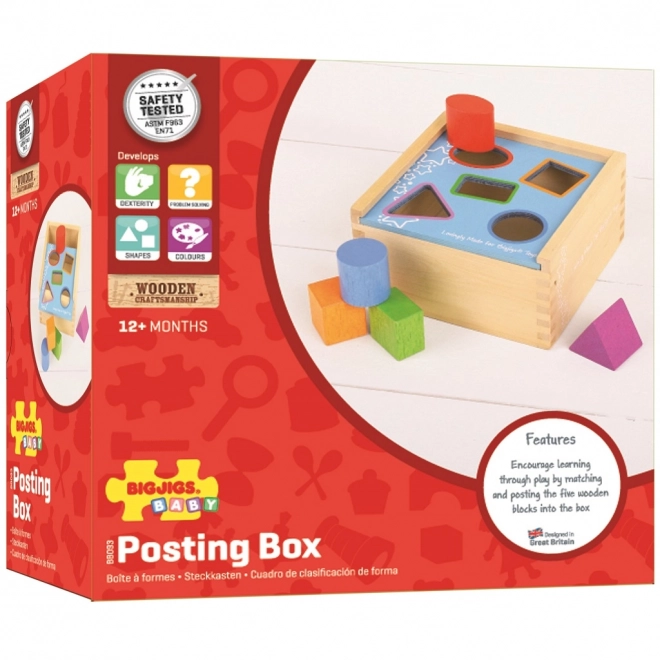 Bigjigs Toys Razporejevalna škatla s oblikami