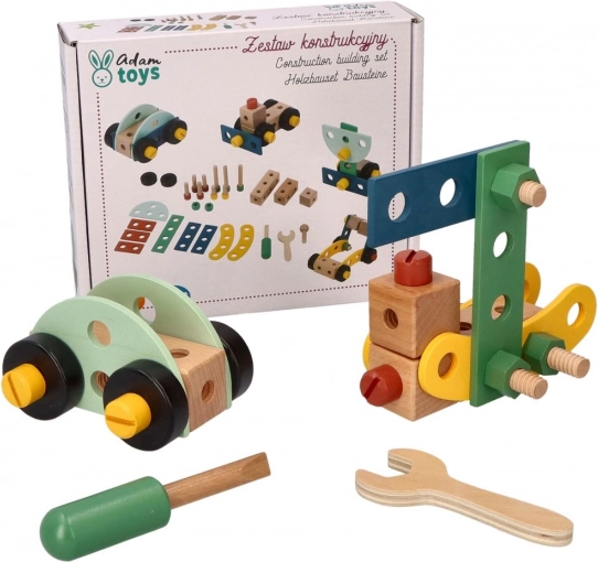 Leseni konstrukcijski set za male graditelje