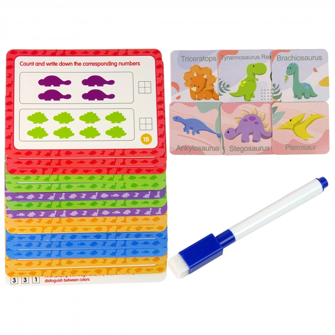 WOOPIE Izobraževalni Set Računanje Montessori Dino Sestavljanka 95 ks