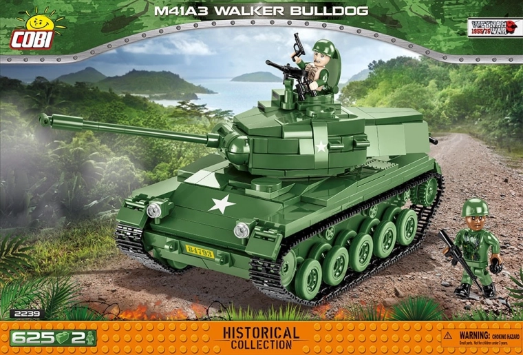 Komplet za sestavljanje tanka M41A3 Walker Bulldog – lahki ameriški izvidniški tank
