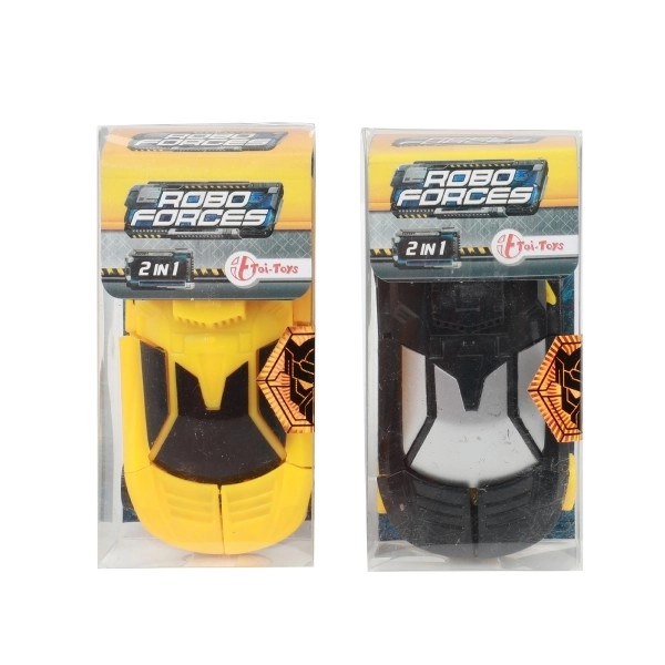 Transformersko vozilo/robot iz plastike 10 cm z barvno mešanico v plastični škatlici 5x10,5cm
