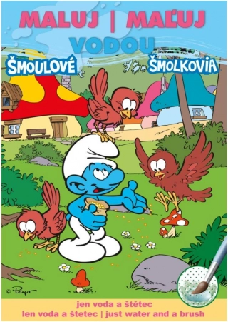Pobarvanke z vodnimi barvami A5 – Smrkci 15 × 21 cm