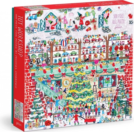 Folijski puzzle Michael Storrings Božična delavnica igrač, 500 koščkov