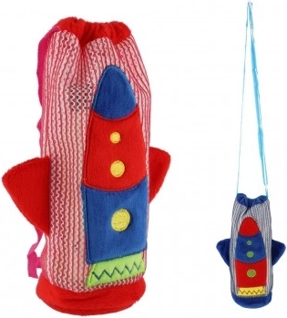 Plišasti ovitek za otroško stekleničko RAKETA, 12 × 22 cm