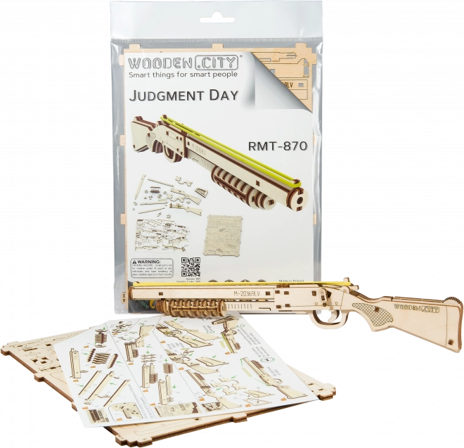 Lesena 3D sestavljanka WOODEN CITY Judgment Day Puška RMT-870