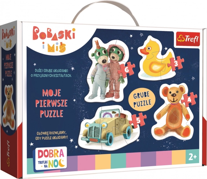 Otroški puzzle Dobro noč TREFLIKI 4v1 (3–6 koščkov)