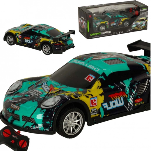 RC športni avto NIGHT WOLF modro‑zelen