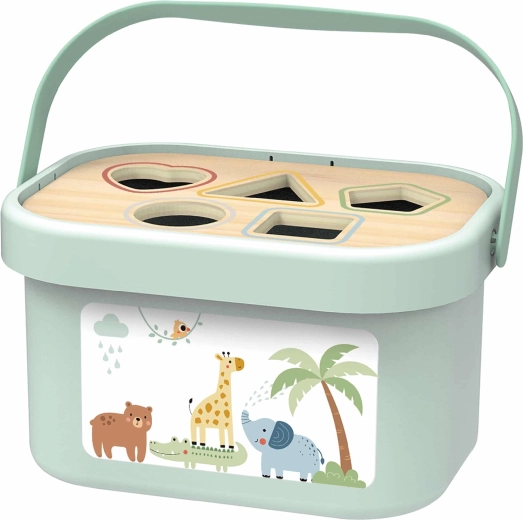 Škatla s sortirnikom in shranjevalnim pokrovom