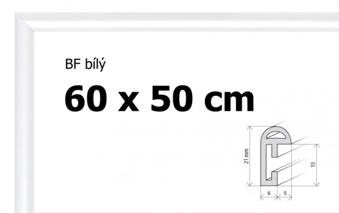 Plastično okvir za sestavljanke 60x50 cm bel
