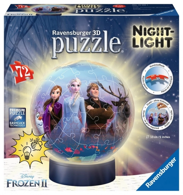 RAVENSBURGER Sijoča sestavljanka Ledeno kraljestvo 2, 72 delov