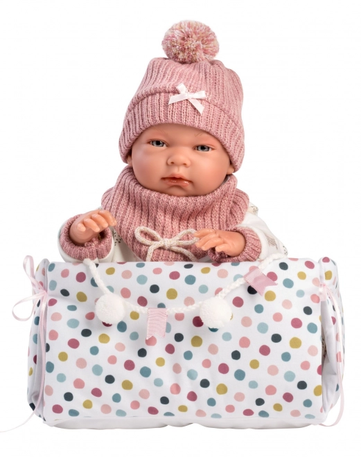 Oblačilca za punčko dojenčka New Born z dodatki