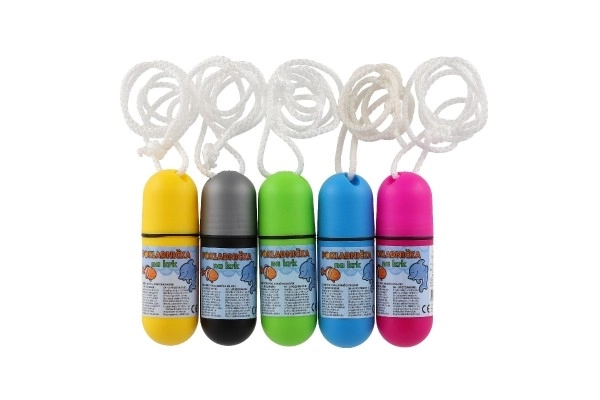 Skrinjica za okrog vratu s trakom 11,5 cm plastika, mešanica barv
