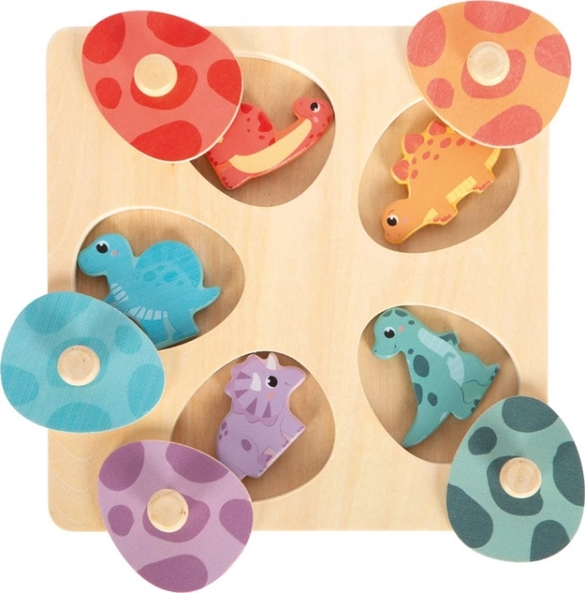 Leseni spominski puzzle dinozavri