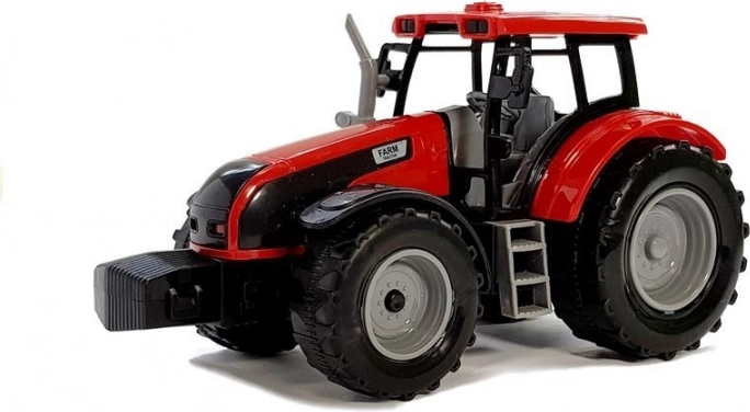Realističen rdeč traktor za dinamično igro