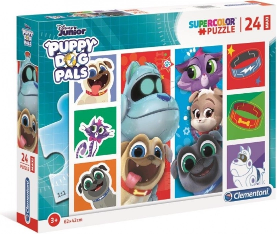 Sestavljanka 24 kosov Maxi Super Color PUPPY DOG PALS Clementoni