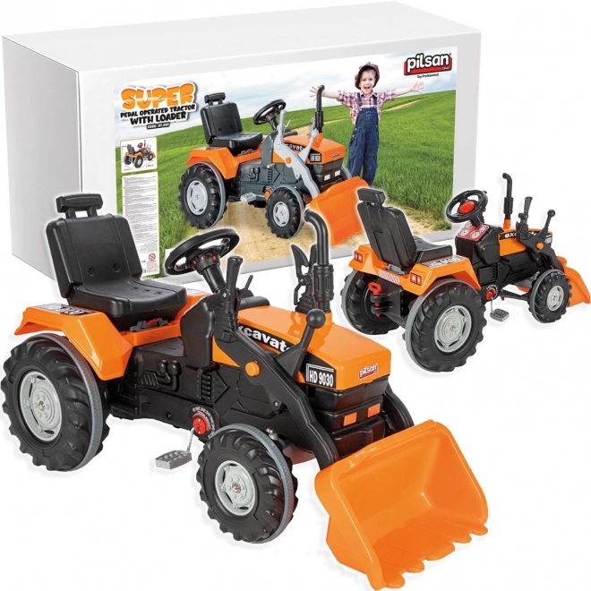 Pilsan traktor na pedala z žlico XXL oranžen