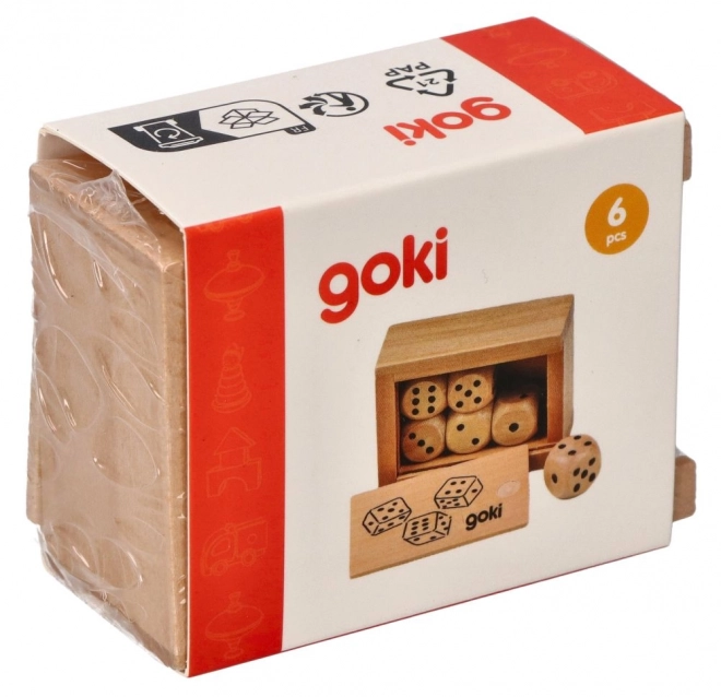 Lesene igralne kocke v škatli - GOKI