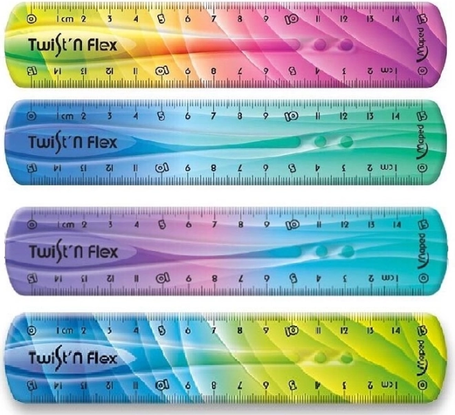 Maped ravnilo Twist'n Flex mavrično 15 cm