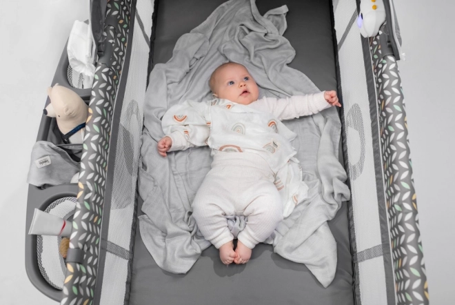 Otroška bambusova povijalna odeja Bamboo Swaddle Siva Kamen