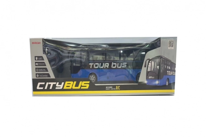 Modri RC avtobus na daljinsko upravljanje