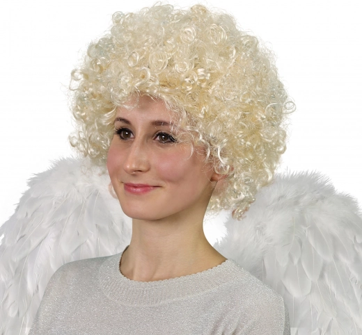 Kratka angelska lasulja s kodri