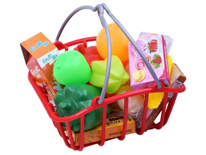 Otroški supermarket z blagajno in čitalcem