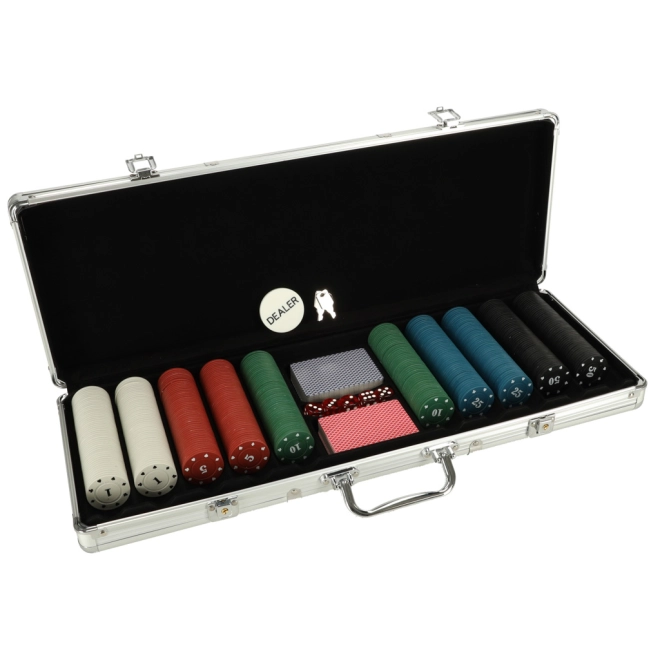 Popoln poker set s kovčkom