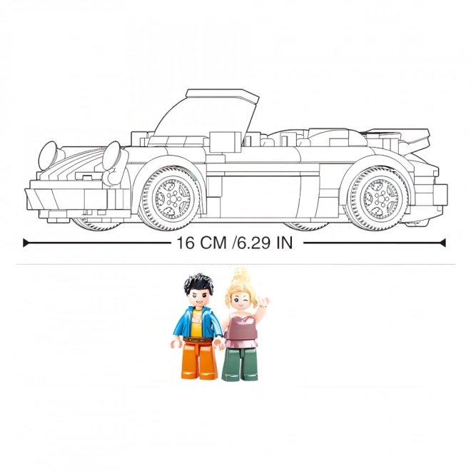 Rumeni športni avto Sluban ModelBricks