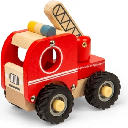 Leseni gasilski tovornjak Bigjigs Toys