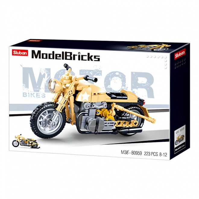 Sluban ModelBricks Vojaški motocikel