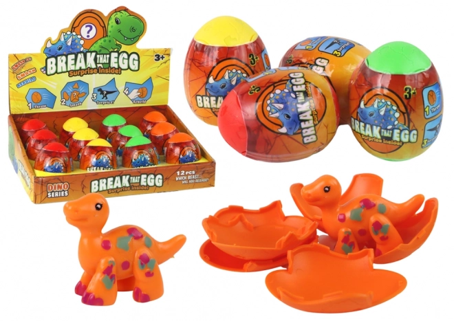 Čarobni pokajoči dinozaver v jajčni lupini 4 barve 6 cm