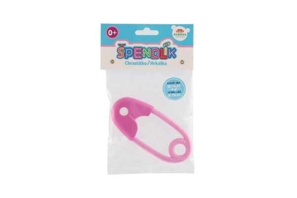 Ropotuljica zaponka plast 12cm roza 12x19cm v vrečki 0+