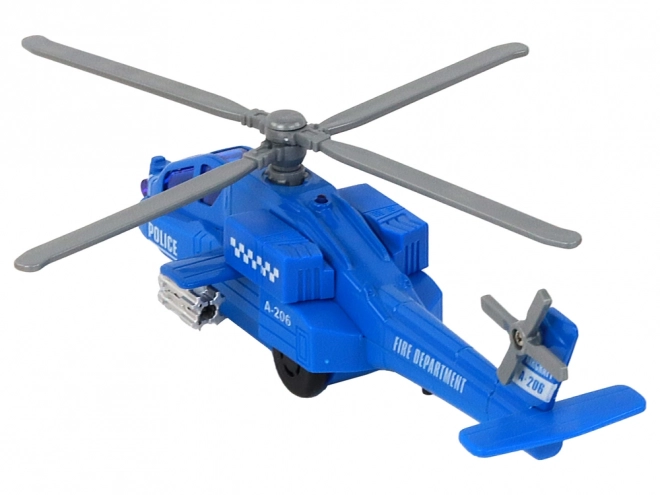 Reševalni helikopter iz aluminija S svetlobnimi in zvočnimi učinki