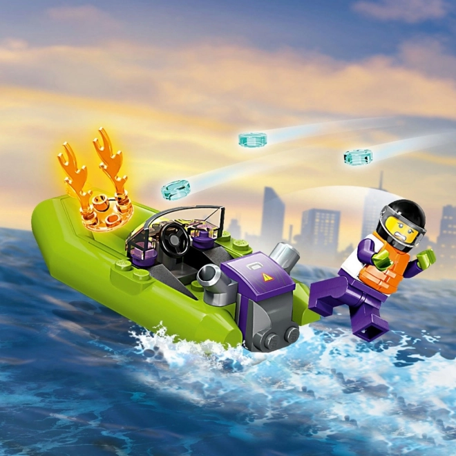 LEGO® City 60373 Gasilska reševalna ladja in čoln