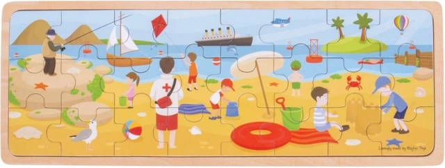 Lesene sestavljanke Na plaži