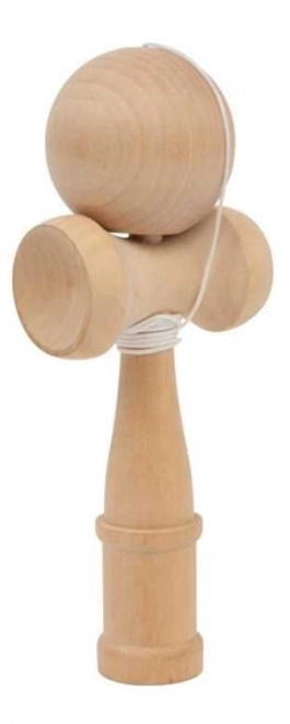 Mala nožna otroška lesena igra Kendama naravna