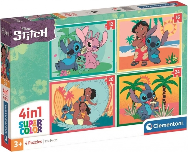 Sestavljanka Stitch 4v1 Clementoni za otroke