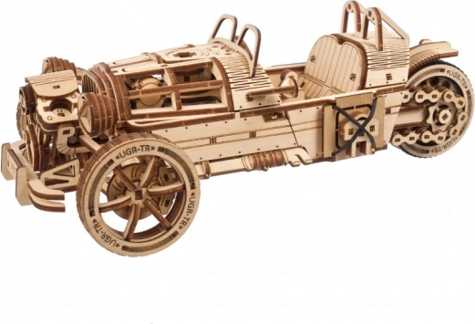 Ugears lesena mehanska 3D sestavljanka – trikolesnik UGR-S